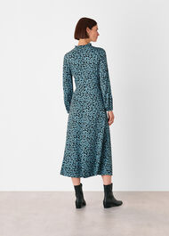 Fuzzy Leopard Midi Dress
