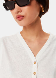 Linen Button Front Tank