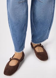 Suede Mary Jane Ballet Pump