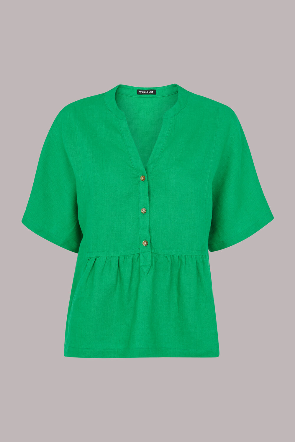 Hannah Linen Peplum Blouse