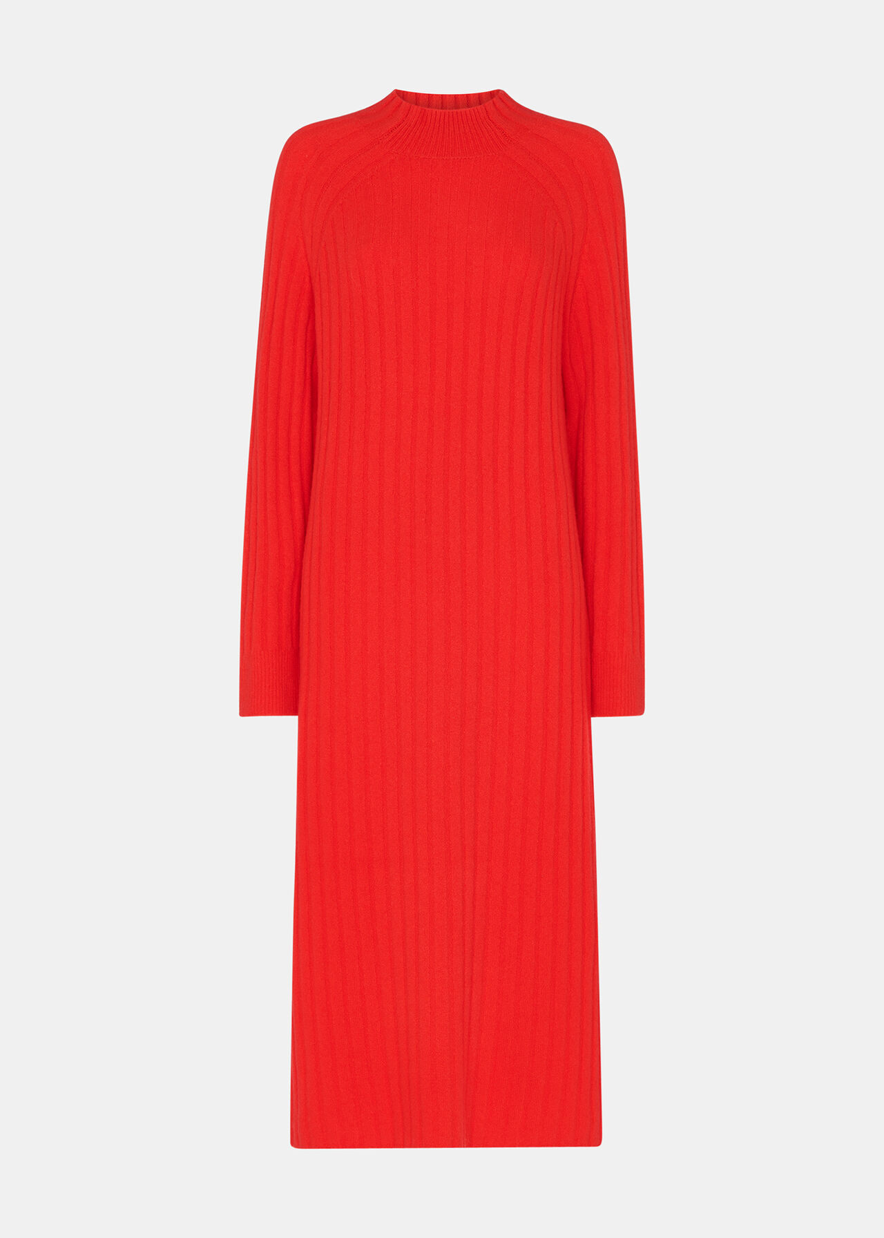 Petite Ribbed Knitted Midi Dress