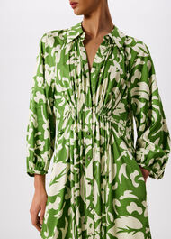 Floral Trapeze Shirt Dress