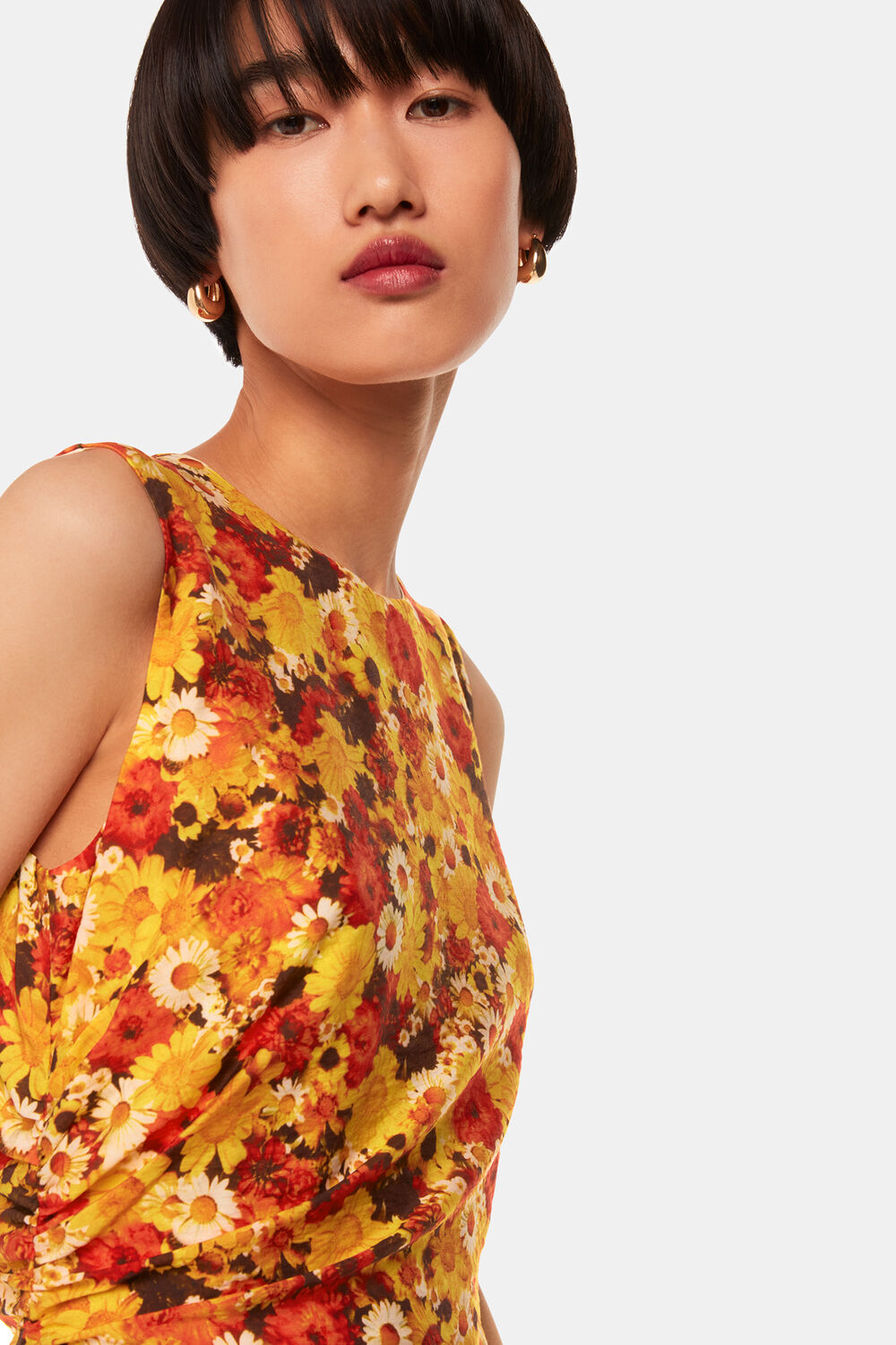 Photographic Daisy Midi Dress