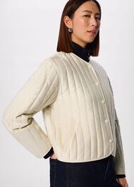 Cone Sleeve Quilted Jacket