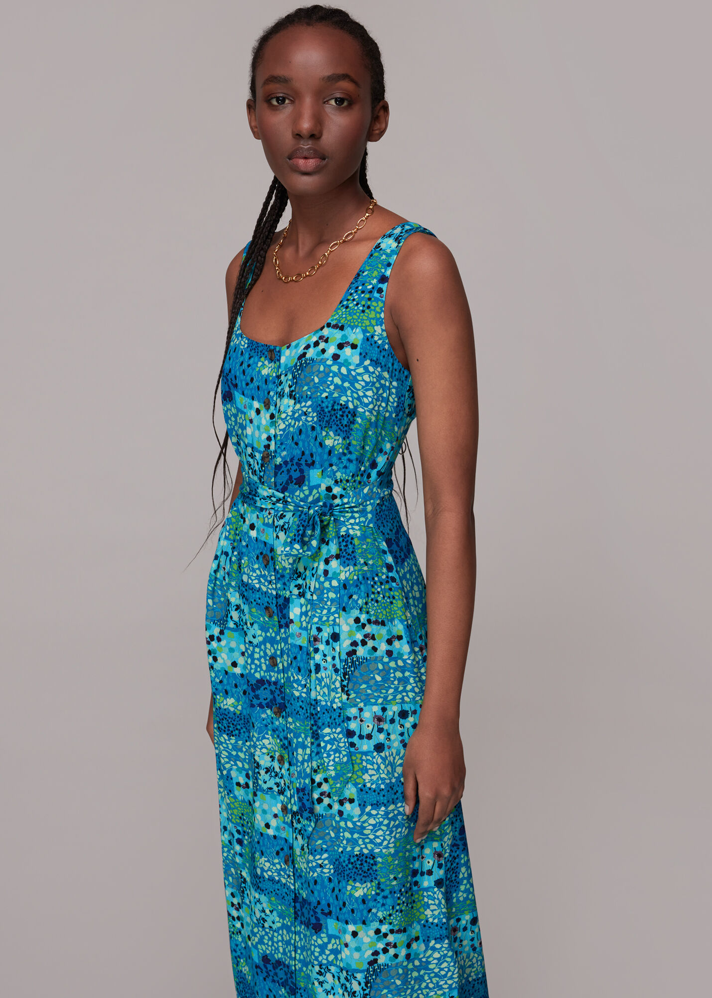 Whistles teal on sale dress