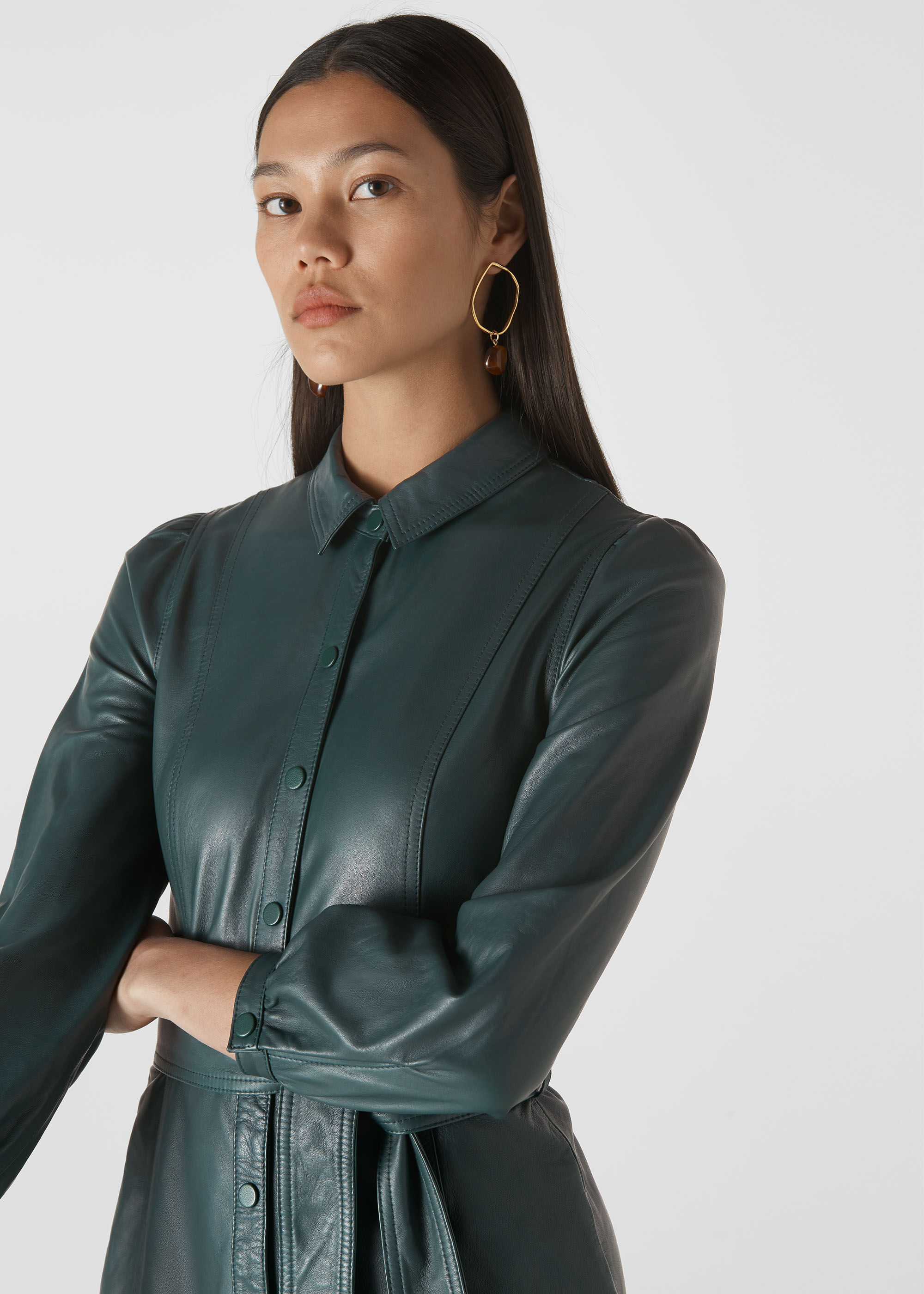 Leather blouse dress Clearance