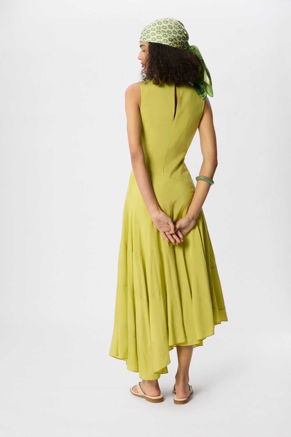 Sleeveless Tiered Midi Dress