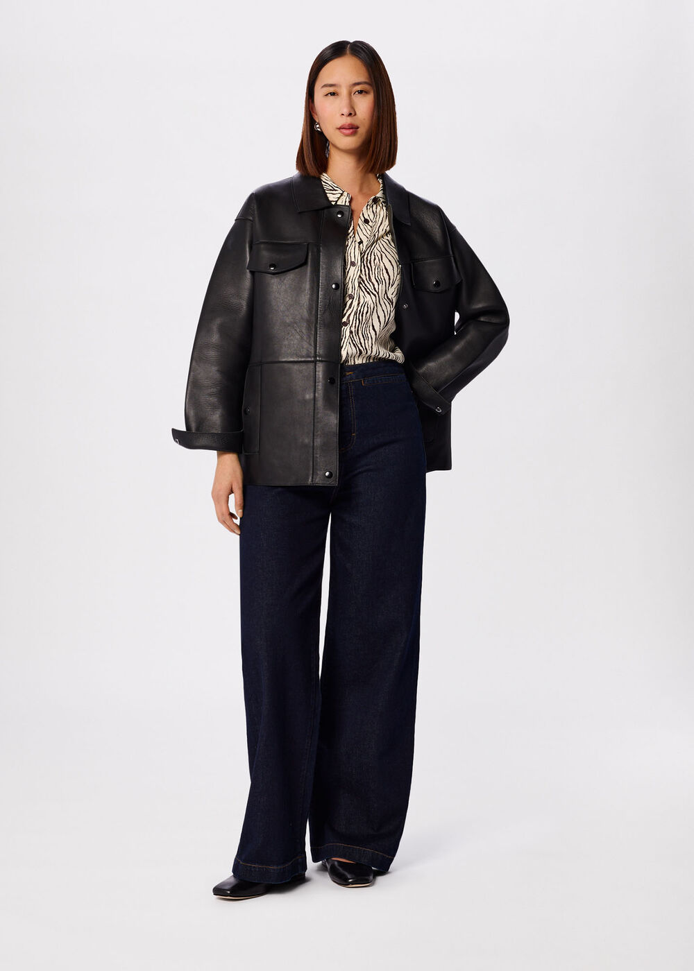 Zebra Button Through Shirt