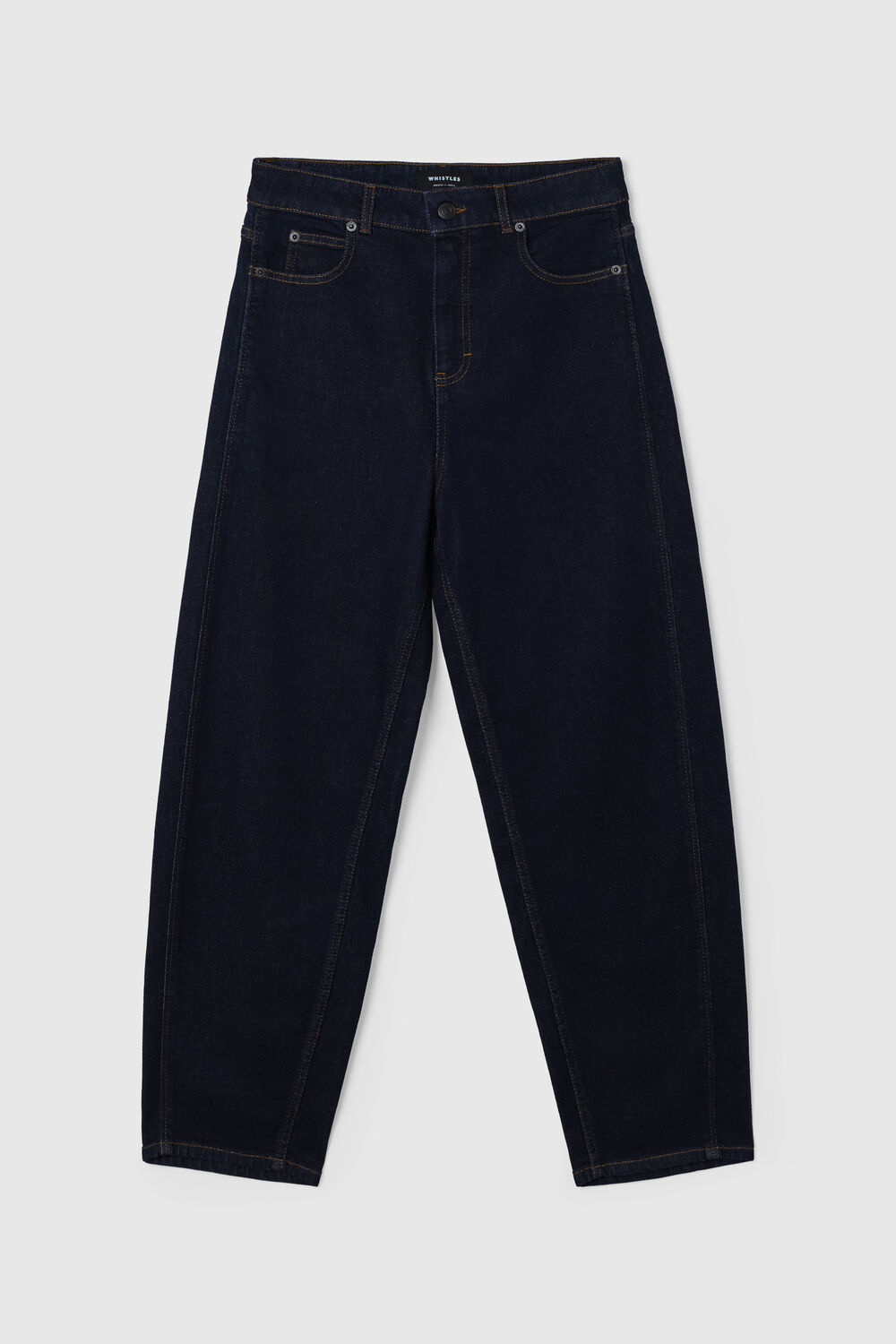 Dark Denim Petite Stretch Barrel Leg Jean