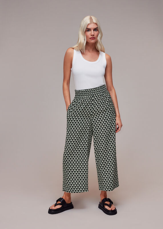 Black Triangle Checkerboard Pants&nbsp;