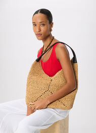 Triangular Straw Tote