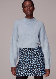 Brushed Dalmatian Mini Skirt