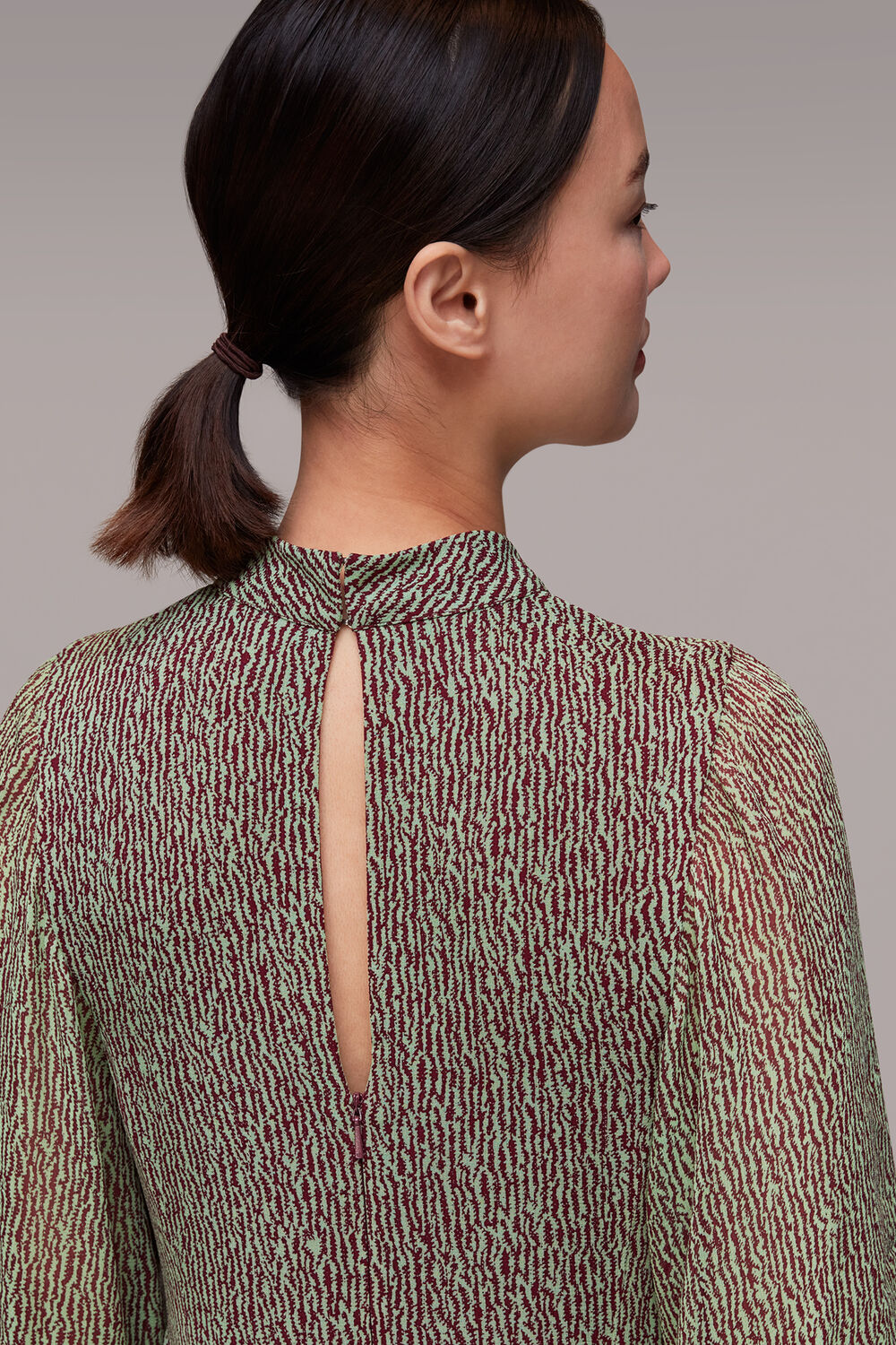 Multicolour Maze Print Midi Dress
