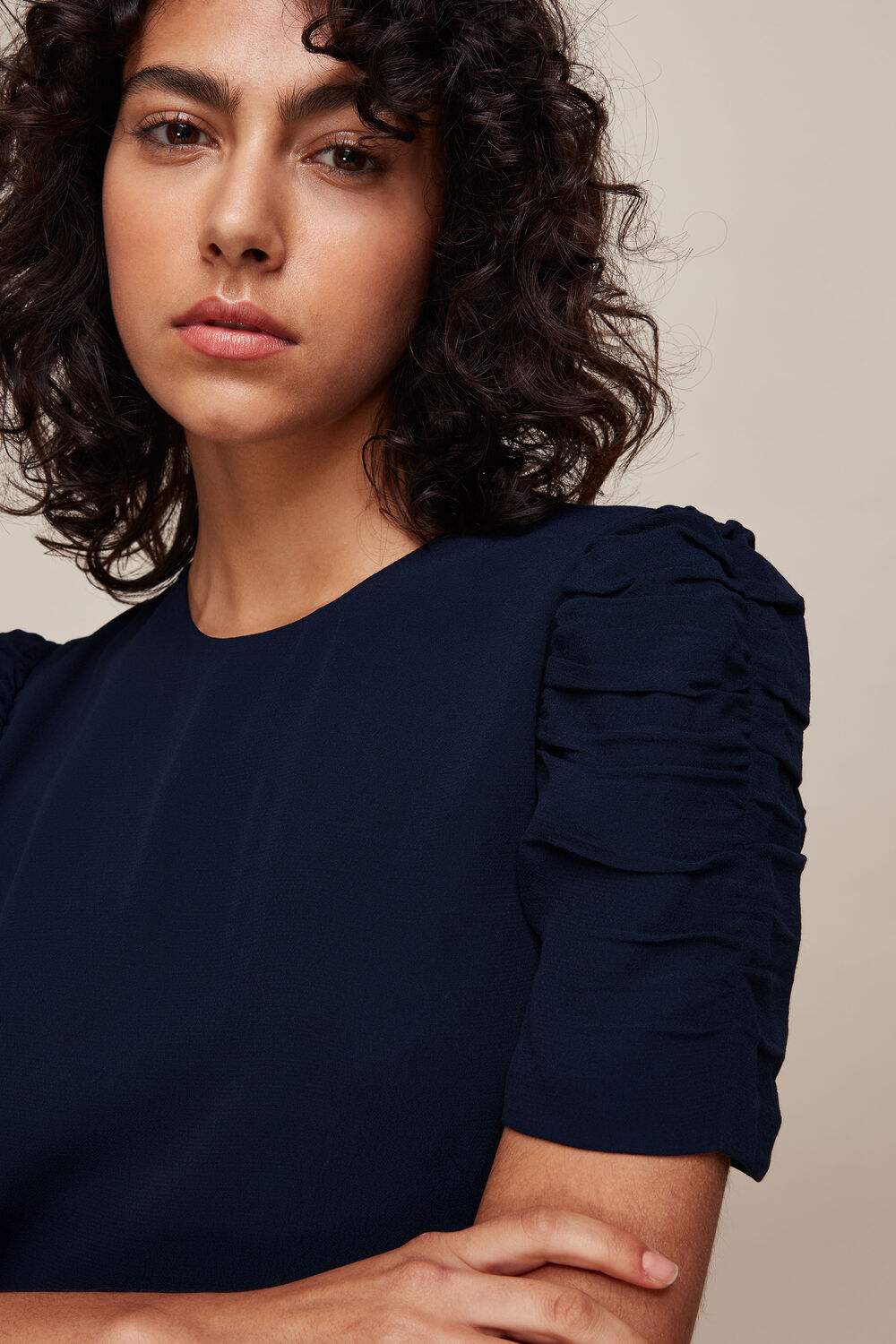 Navy Georgina Zip Dress