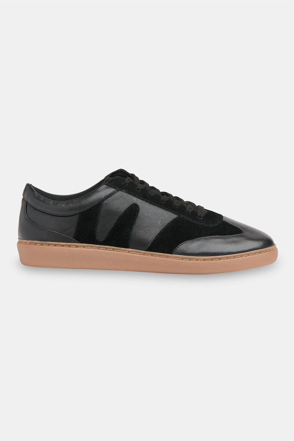 Black Suede Leather Mix Trainer