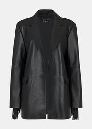 Gia Leather Fringed Jacket