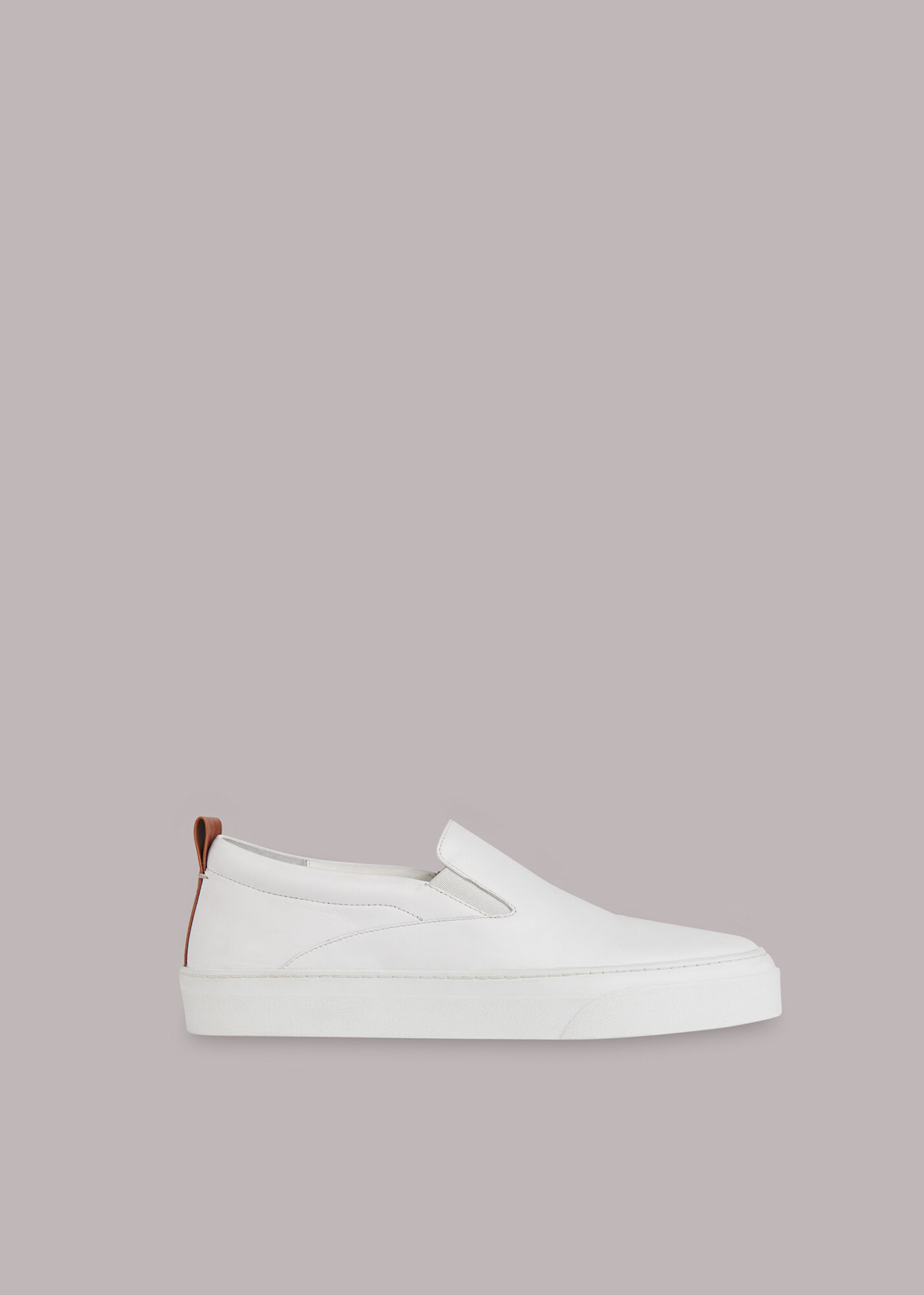 White leather slip on trainers sales womens