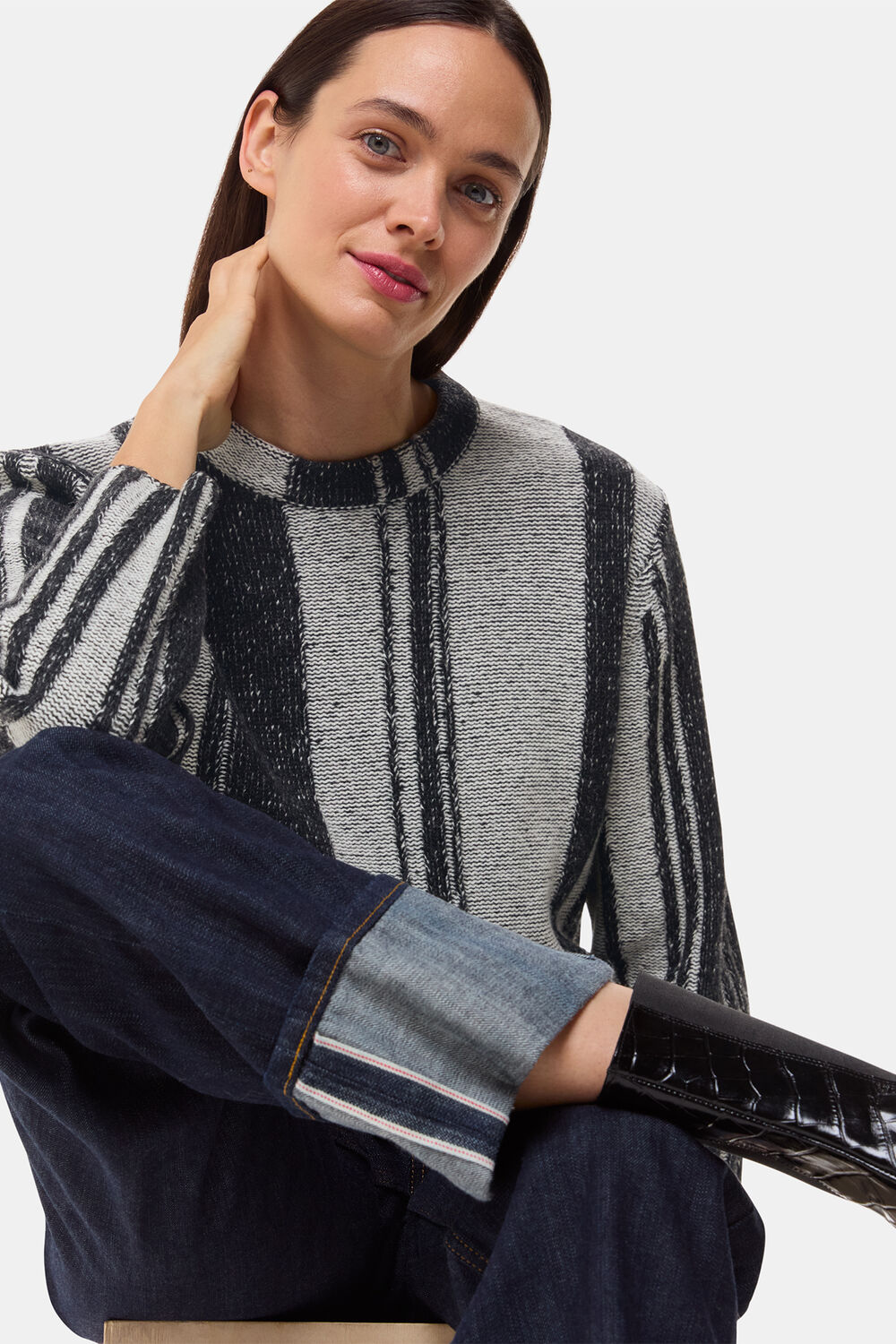 Block Stripe Wool Knit