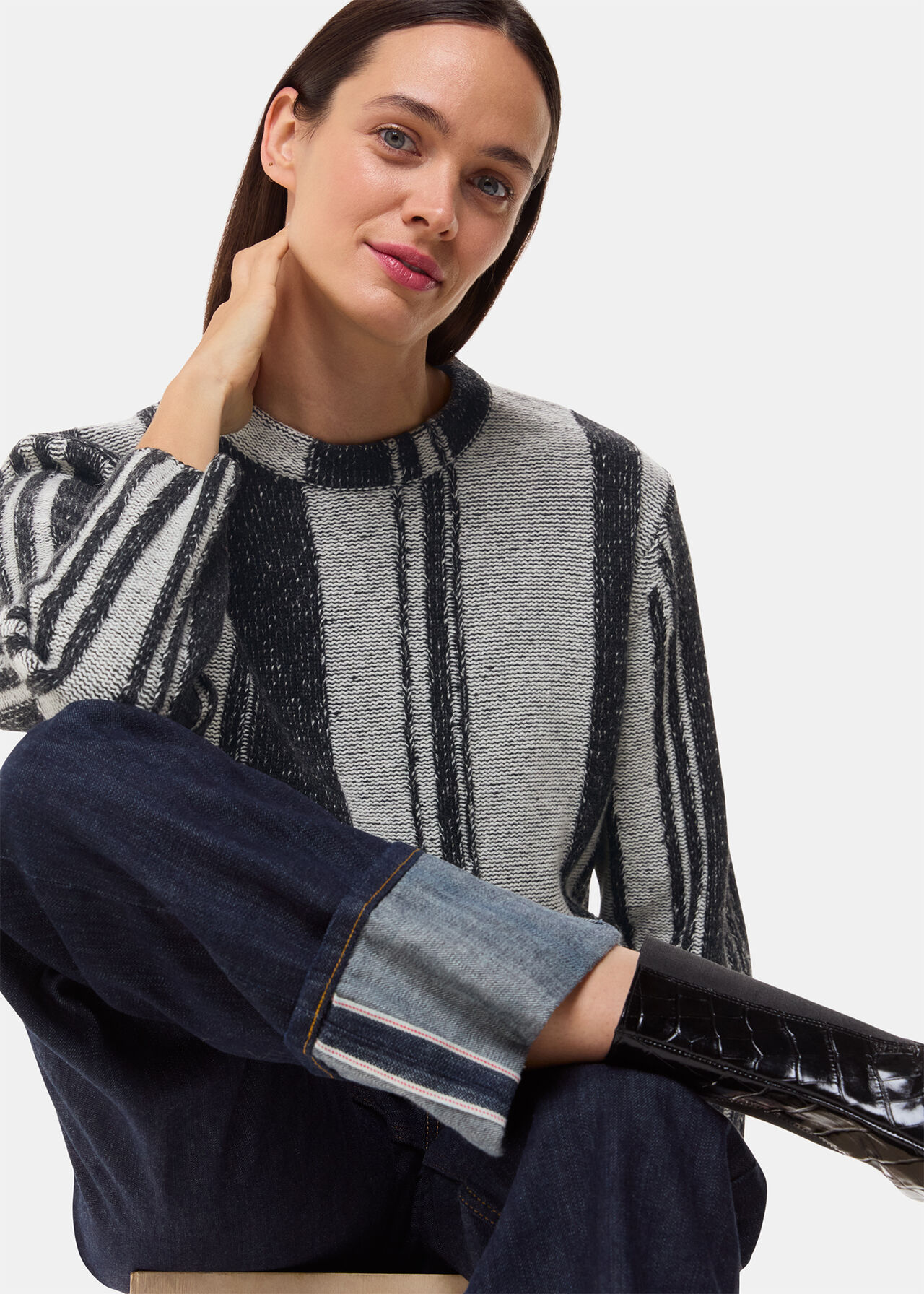 Block Stripe Wool Knit