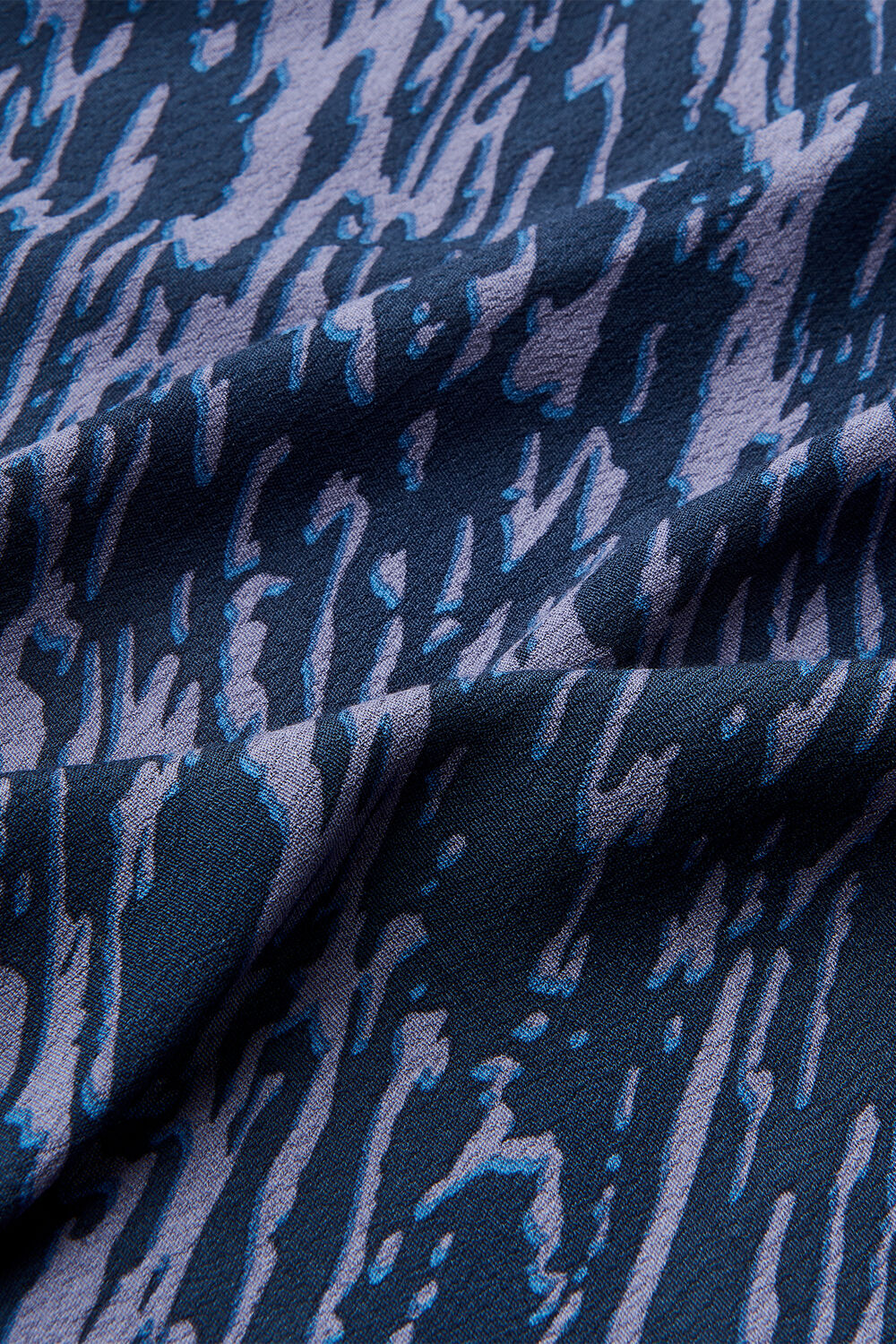 Blue Abstract Marks Collared Shirt