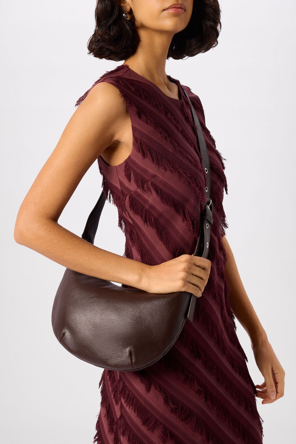 Small Sia Curved Crossbody Bag