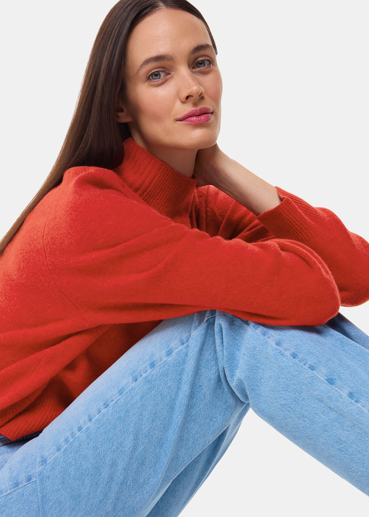 Wool Funnel Neck Knit