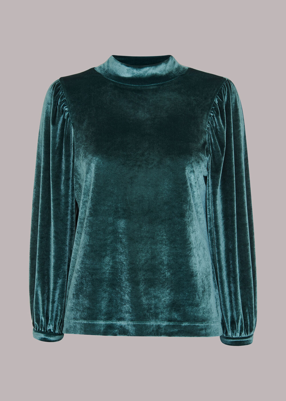 High Neck Velvet Top