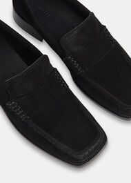 Mora Suede Square Toe Loafer