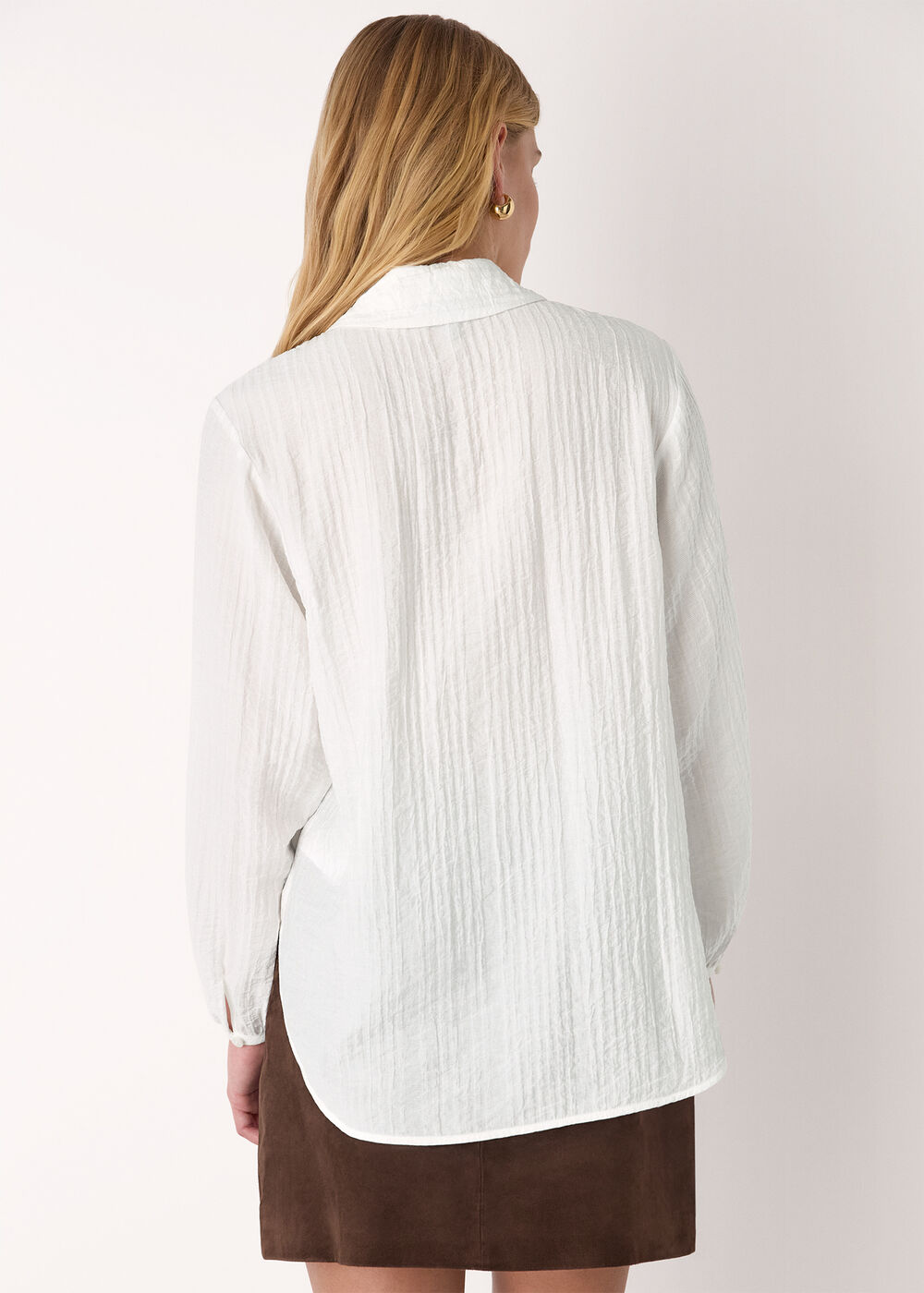 Textured Relaxed Viscose Shirt