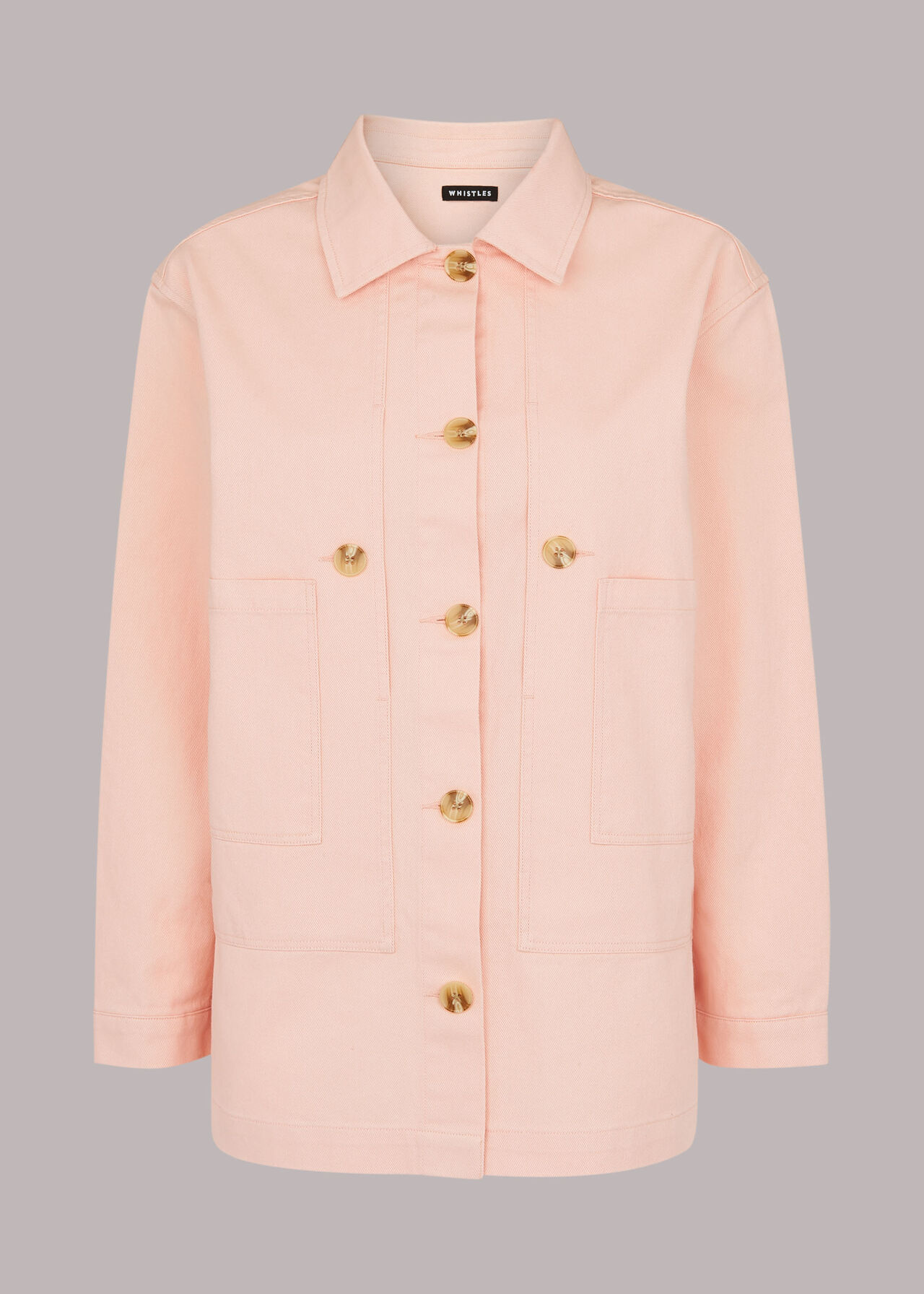 Pale Pink Casual Cargo Jacket | WHISTLES | Whistles UK