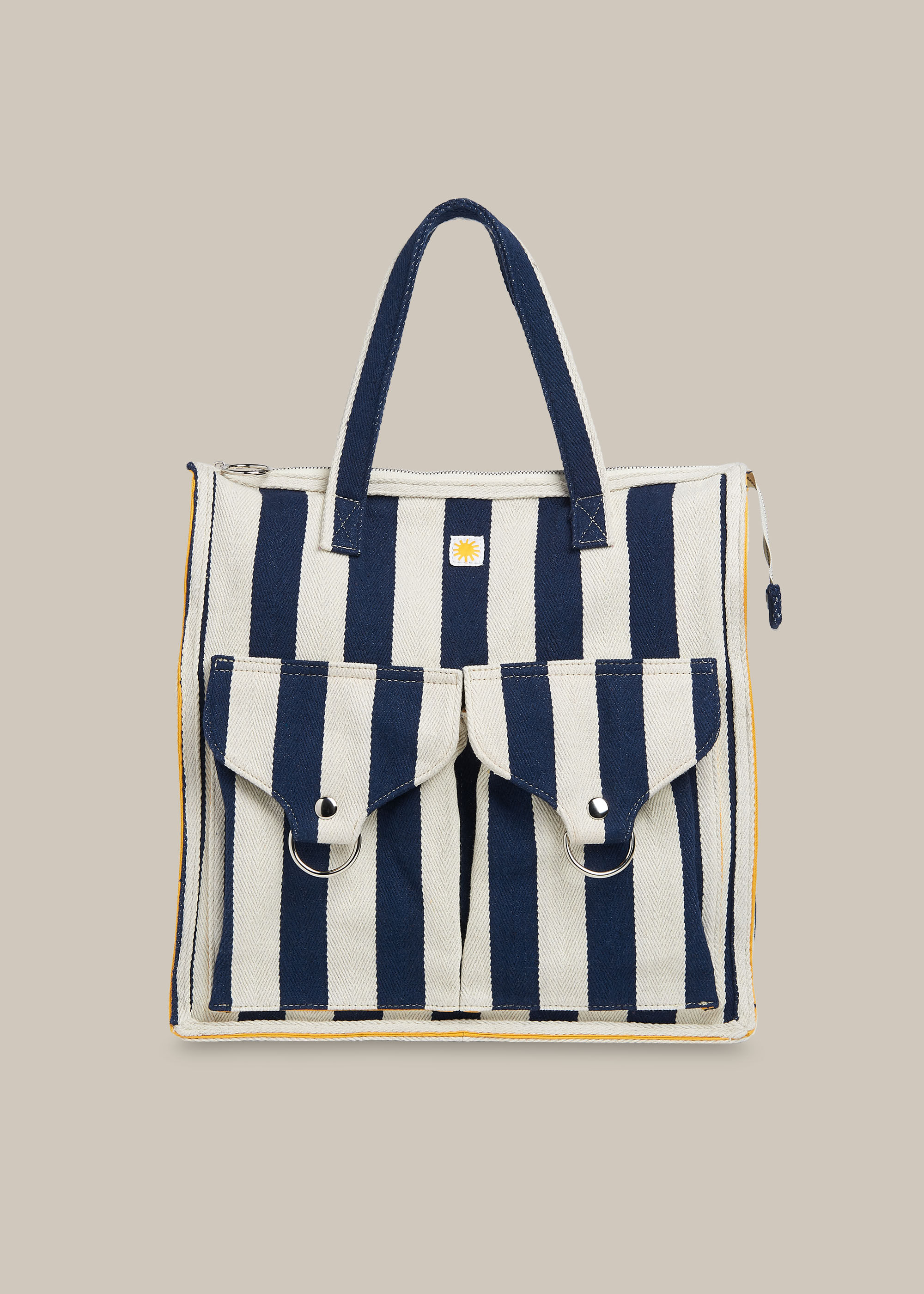 navy shopper bag