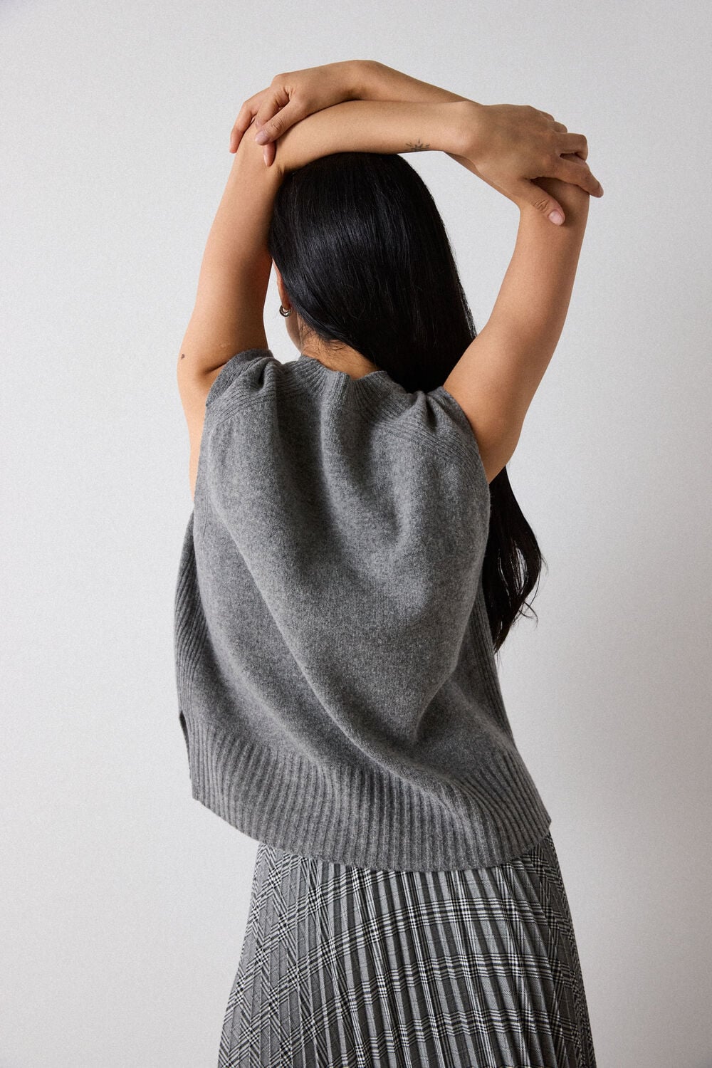 Grey Wool Sleeveless Tank