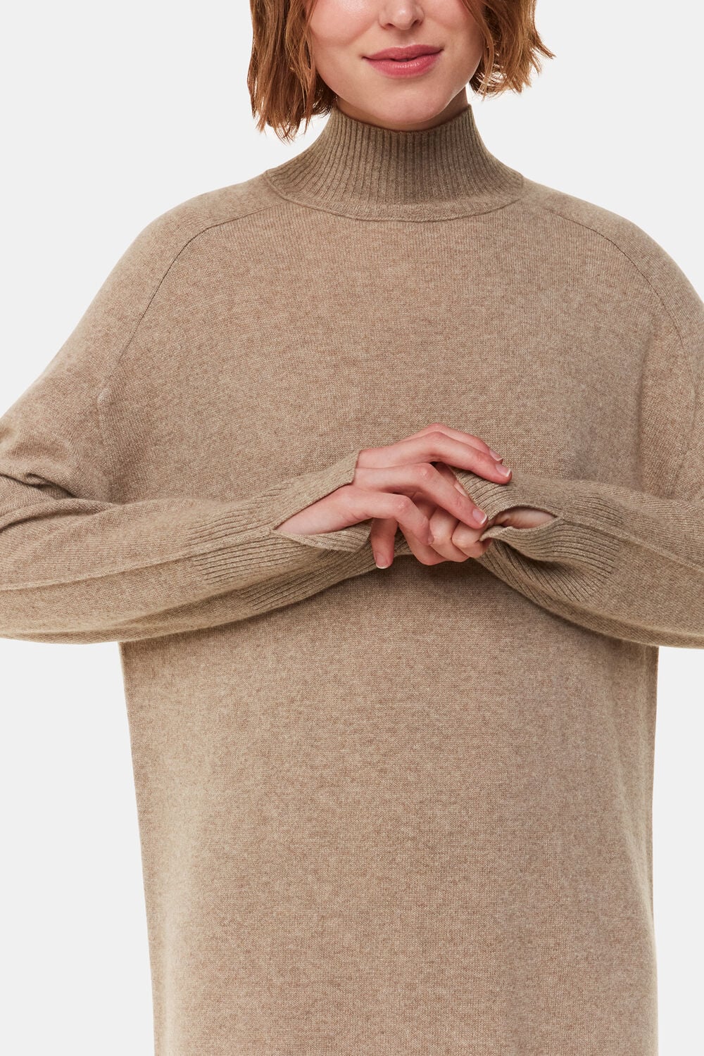 Cashmere Funnel Neck Dress