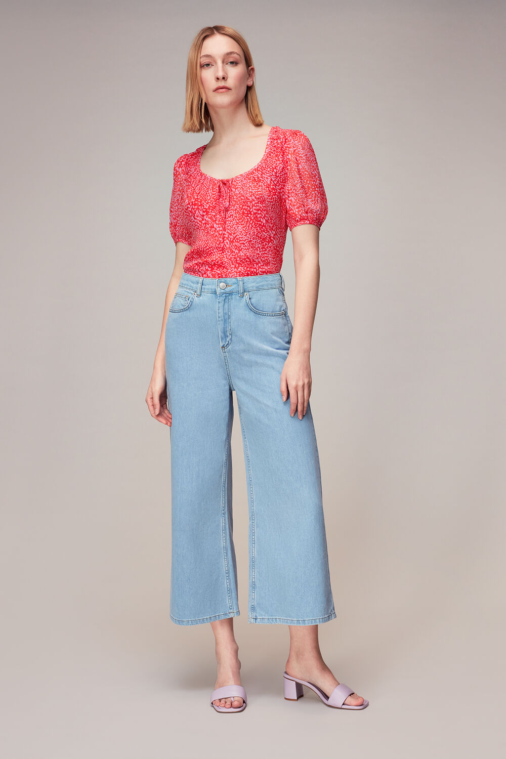 Diagonal Leopard Top