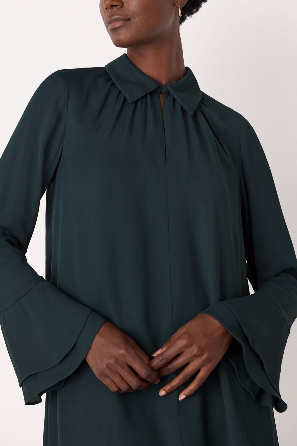 Teal Trapeze Mini Dress