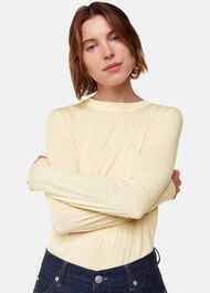 Wool Blend Crew Neck Top