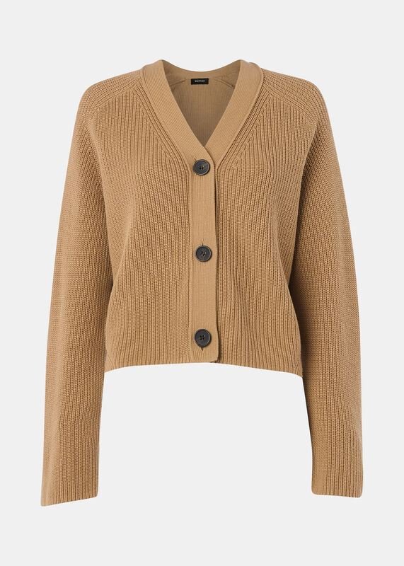 Camel Petite Nala Cotton Cardigan