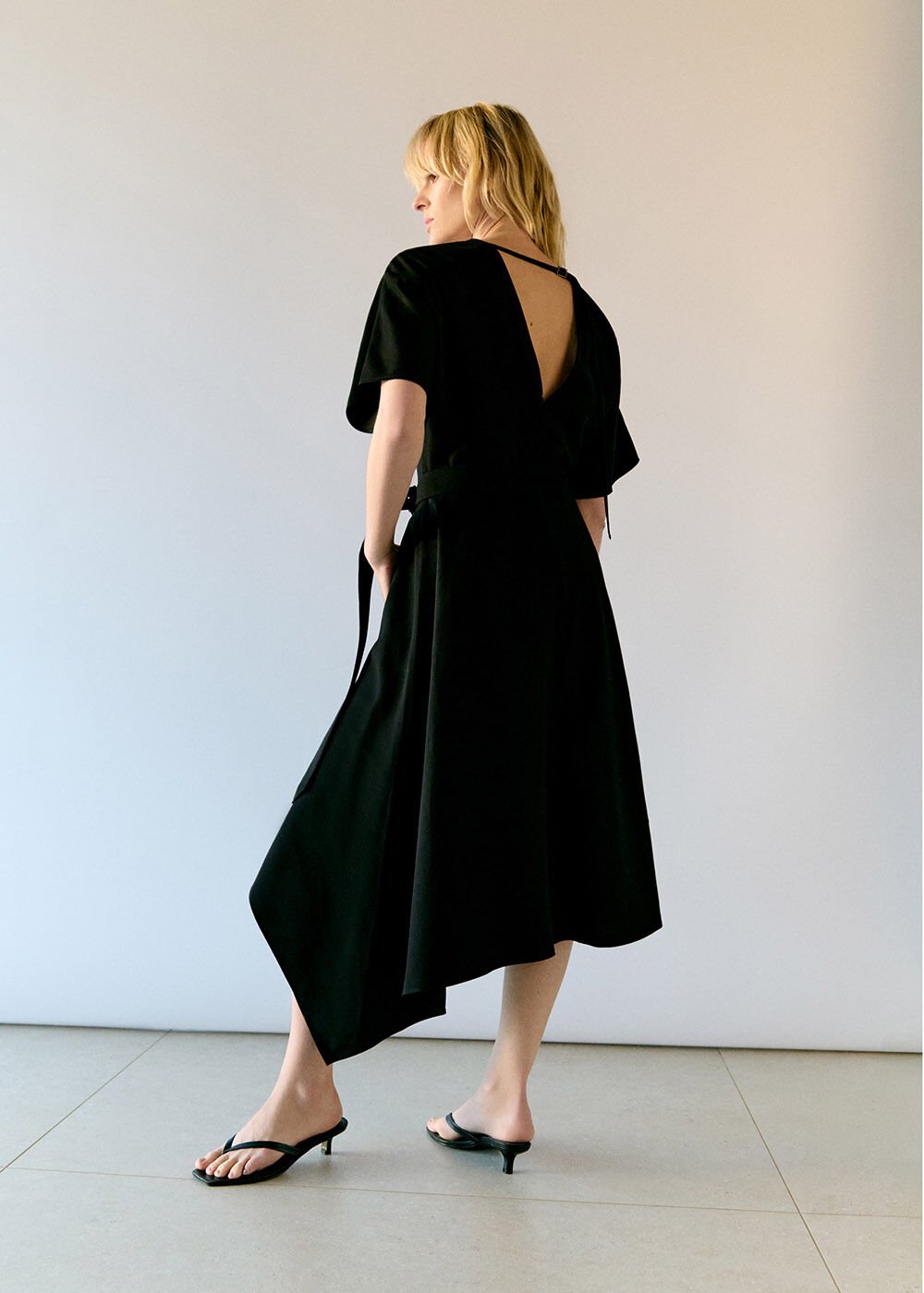 Asymmetric Open Back Dress