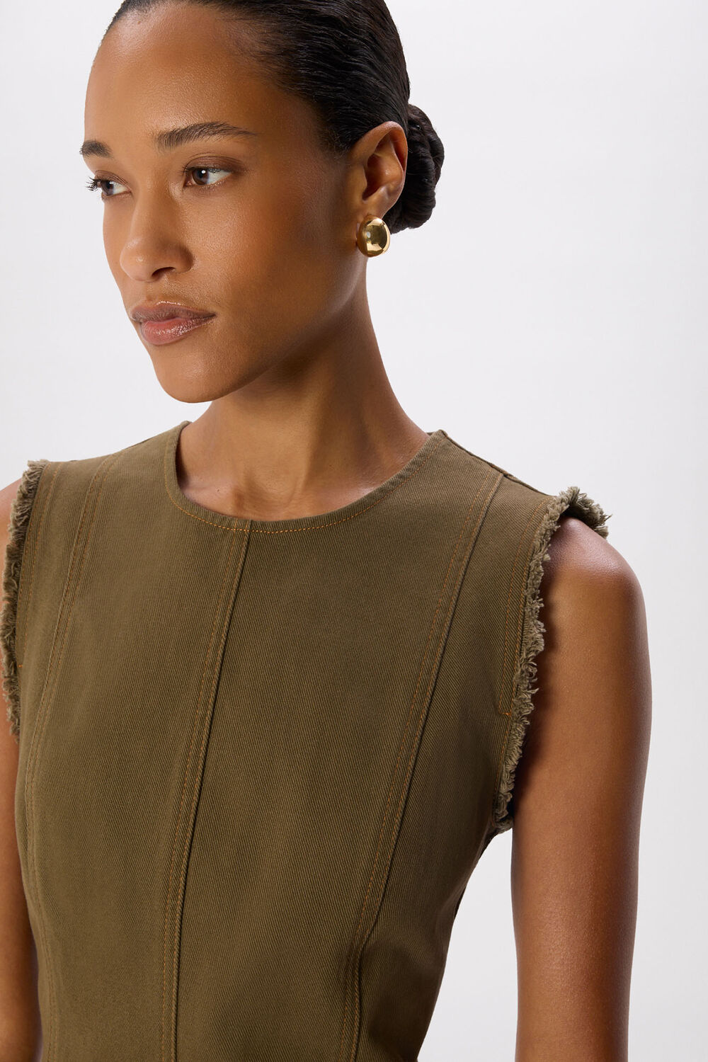 Khaki Utility Twill Dress