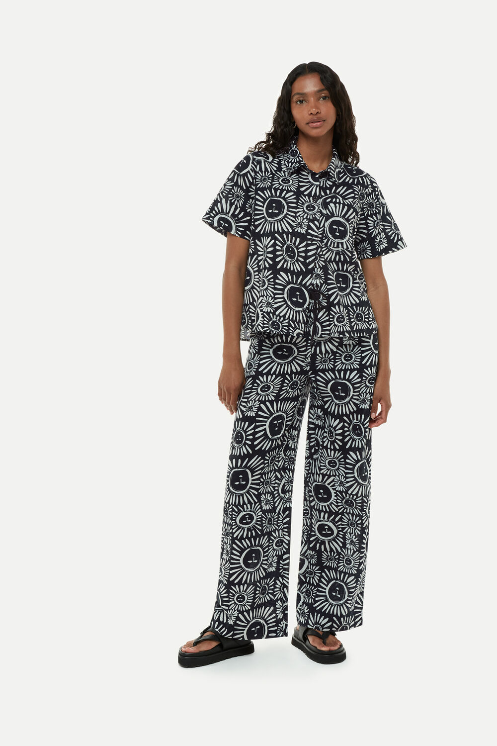 Sunman Print Bowling Shirt