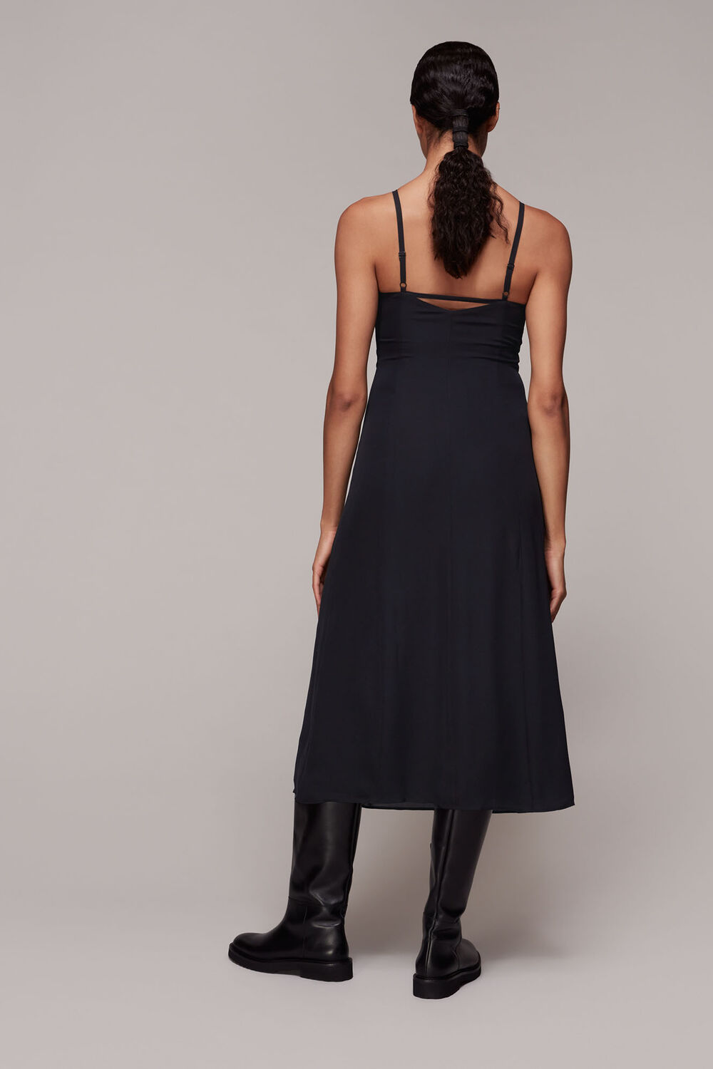 Silk Cut Out Detail Slip Dress