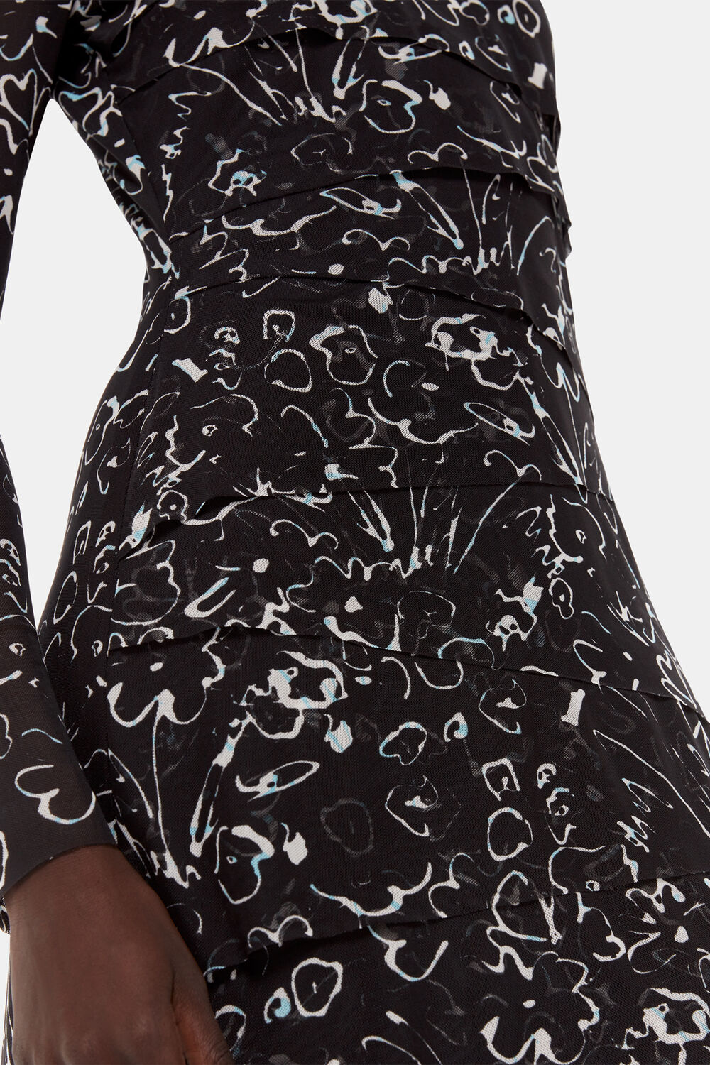 Scribble Bouquet Mesh Dress