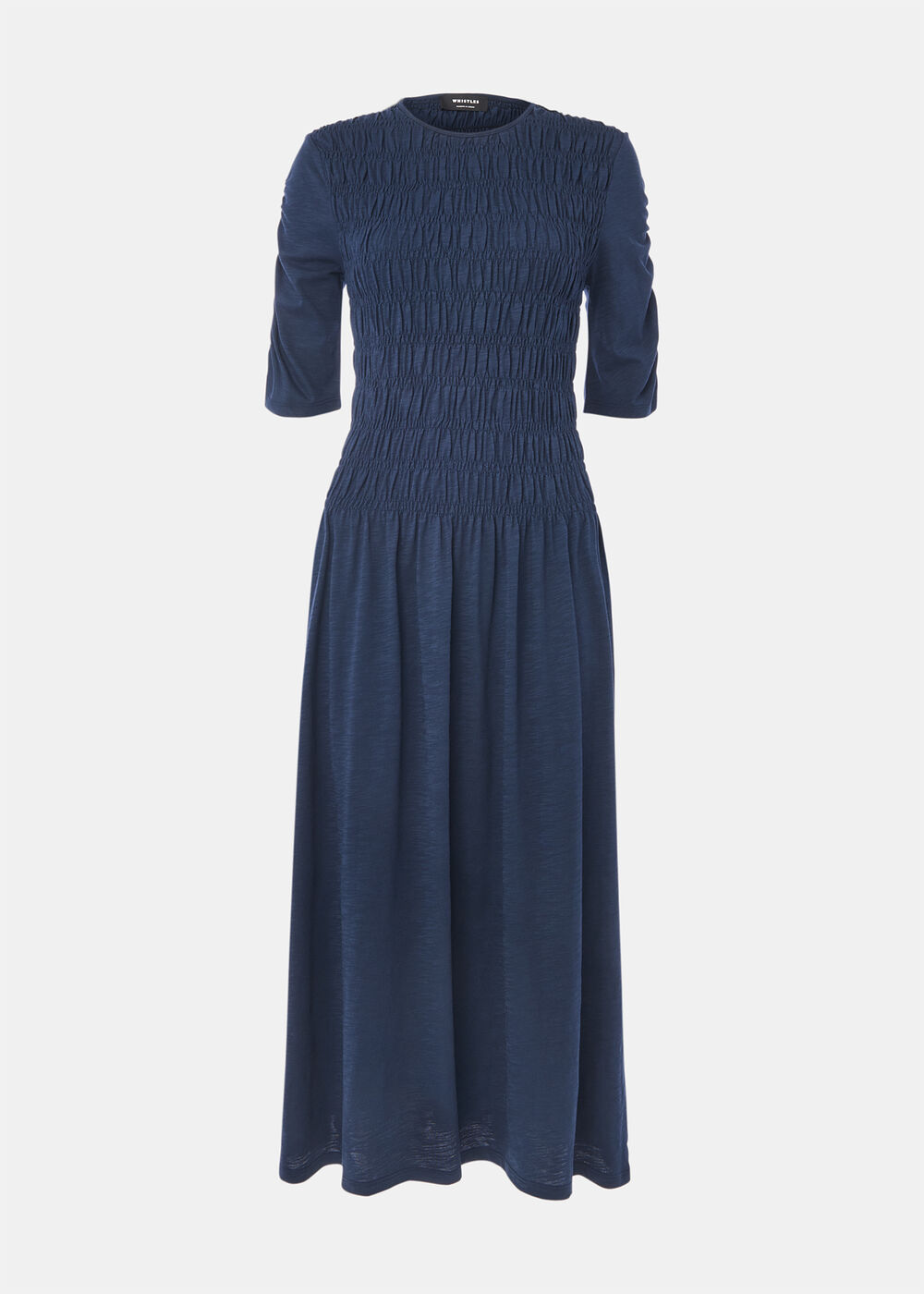 Jersey Shirred Midi Dress