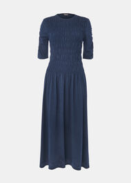 Jersey Shirred Midi Dress