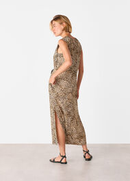 Leopard Sleeveless Midi Dress