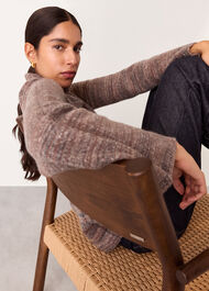 Textured Funnel Neck Knit