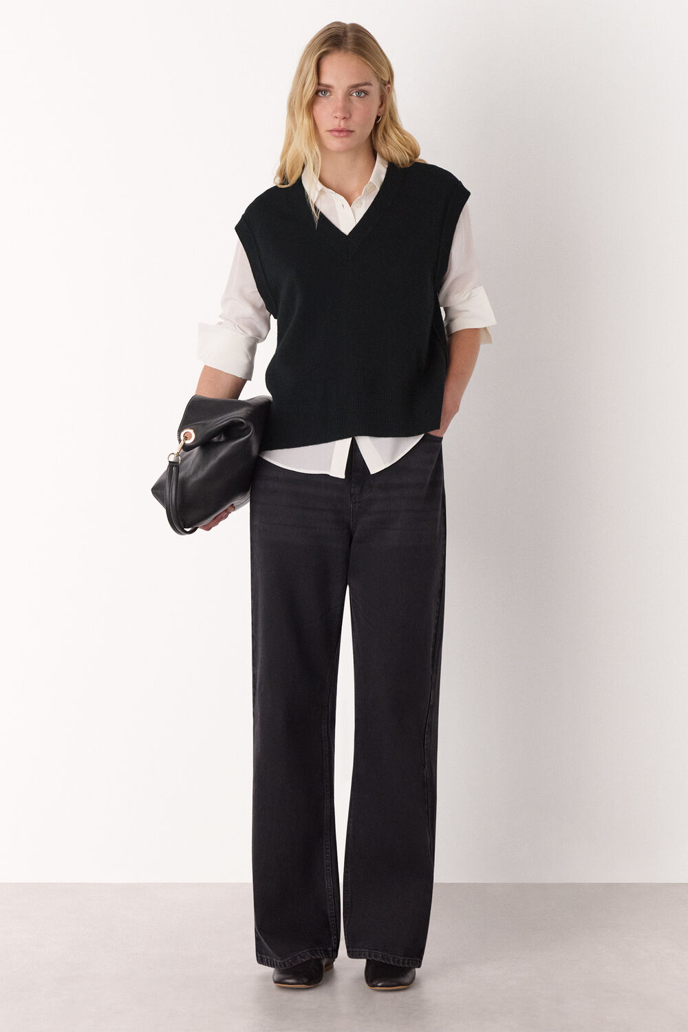 Wool V Neck Tank