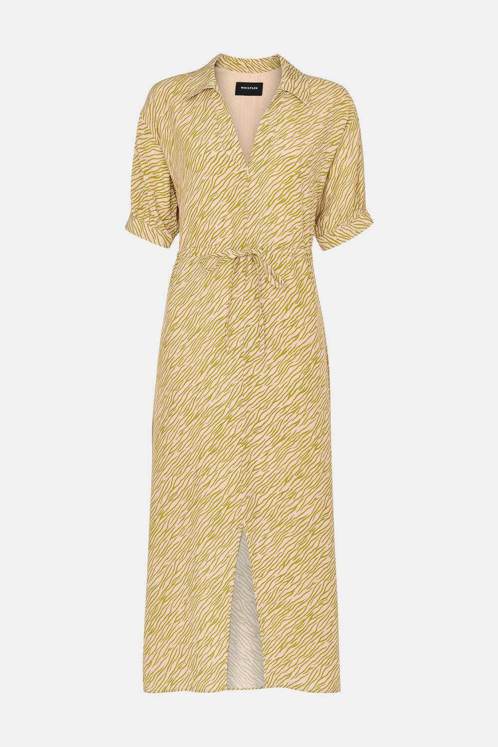 Green Tiger Flame Midi Dress