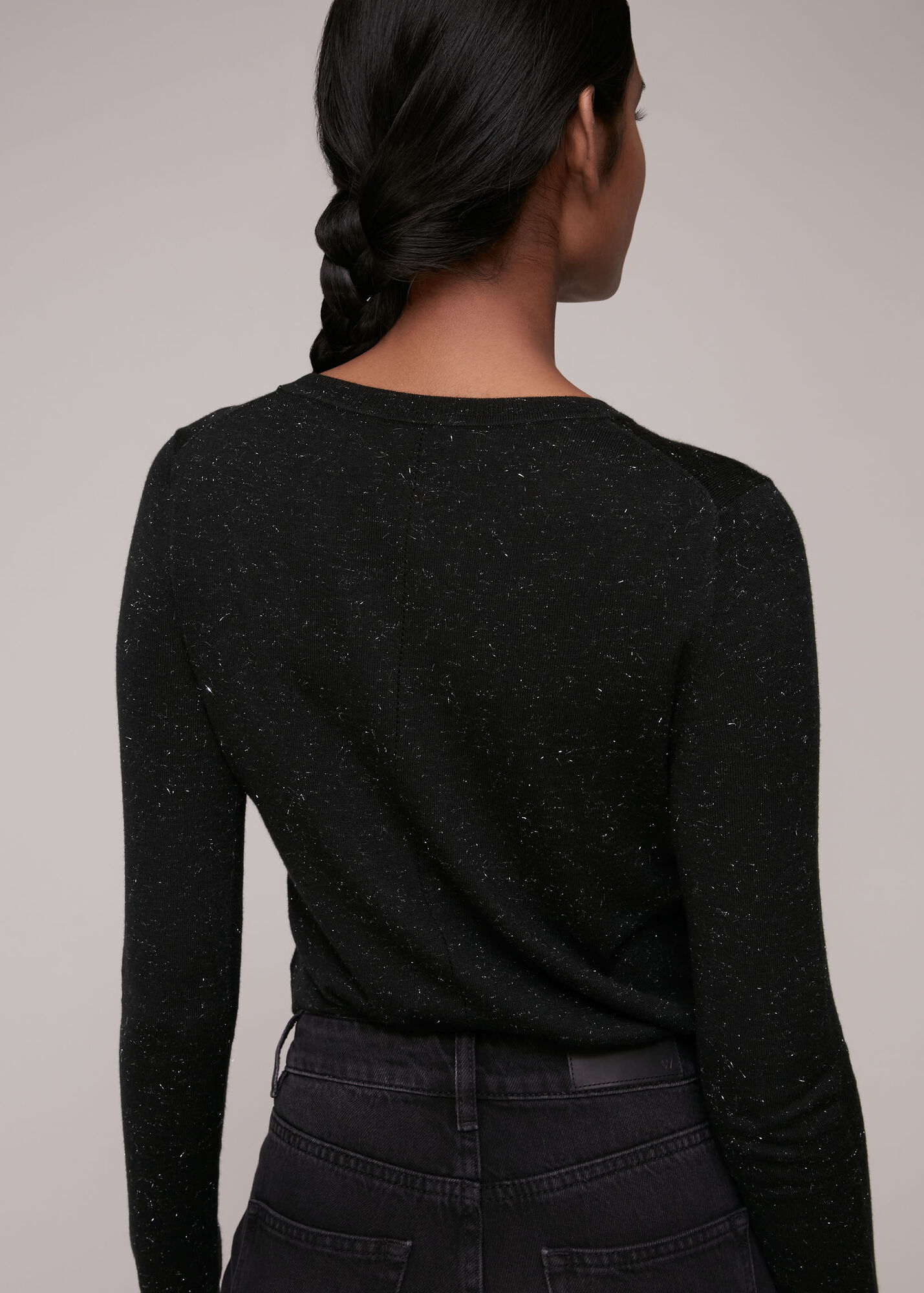 Black Annie Sparkle Knit WHISTLES