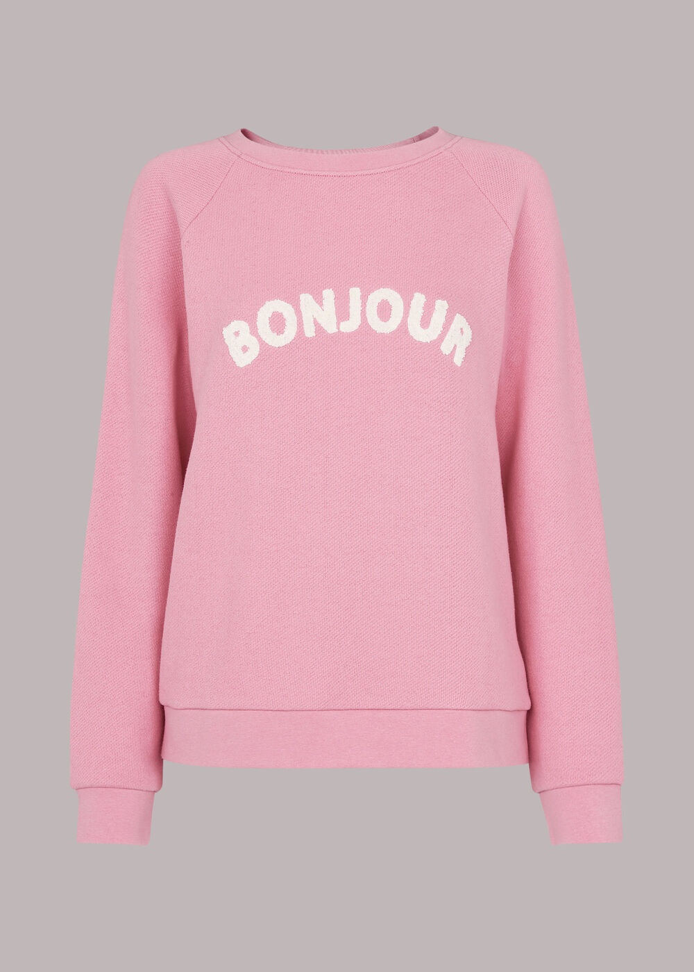 Bonjour Logo Sweatshirt Pink